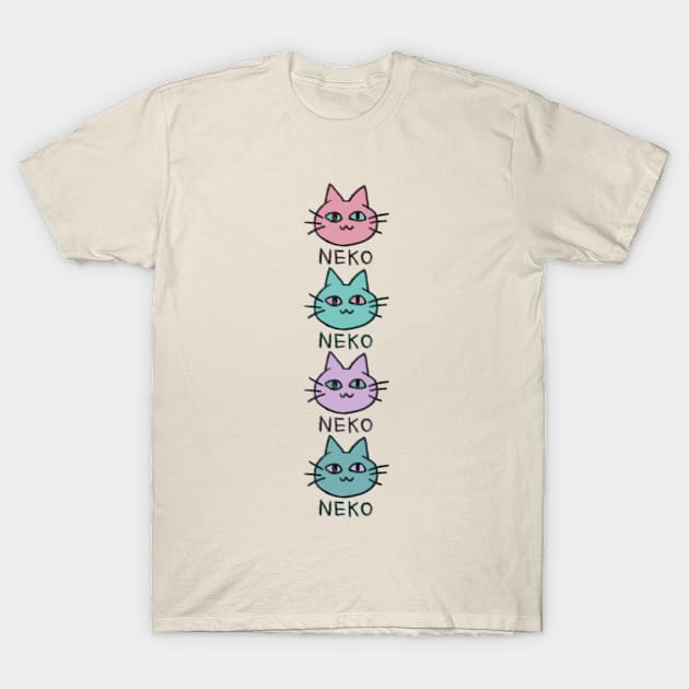 Cute Cat Doodle Pattern T-Shirt by ZodaZoup